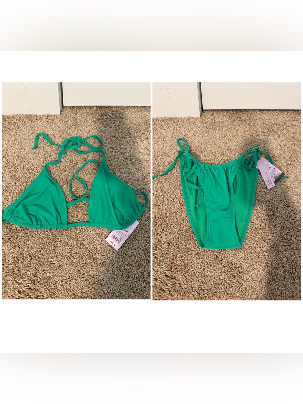 wild fable NWT Green Triangle String Bikini Set